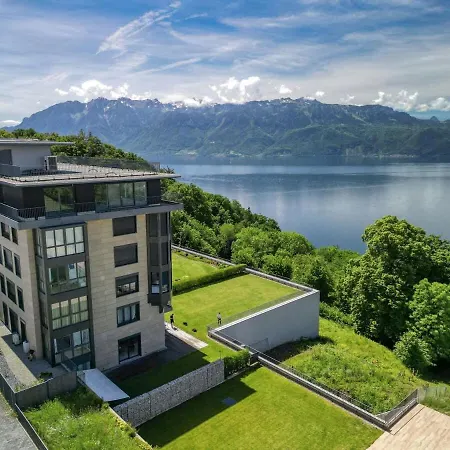 Les Terrasses De Lavaux-2 De Luxe Avec Vue Panoramique Et Piscine Chexbres